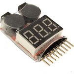 Lipo Battery Low Voltage Tester 1S-8S Buzzer