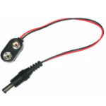 9V Battery connector with barrel dc jack male