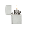 Zippo Style Lighter Brushed Chrome Metal Body With 5 Pcs Flint Stone