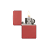 Zippo Style Lighter Red Metal Body With 5 Pcs Flint Stone - Image 2