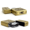Zippo Style Lighter Golden Metal Body With 5 Pcs Flint Stone - Image 3